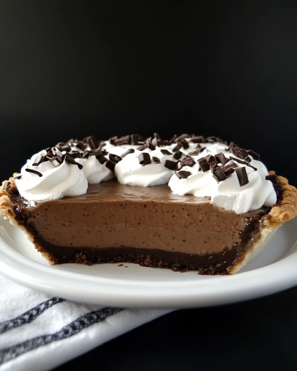Homemade Mocha Pudding Pie photo