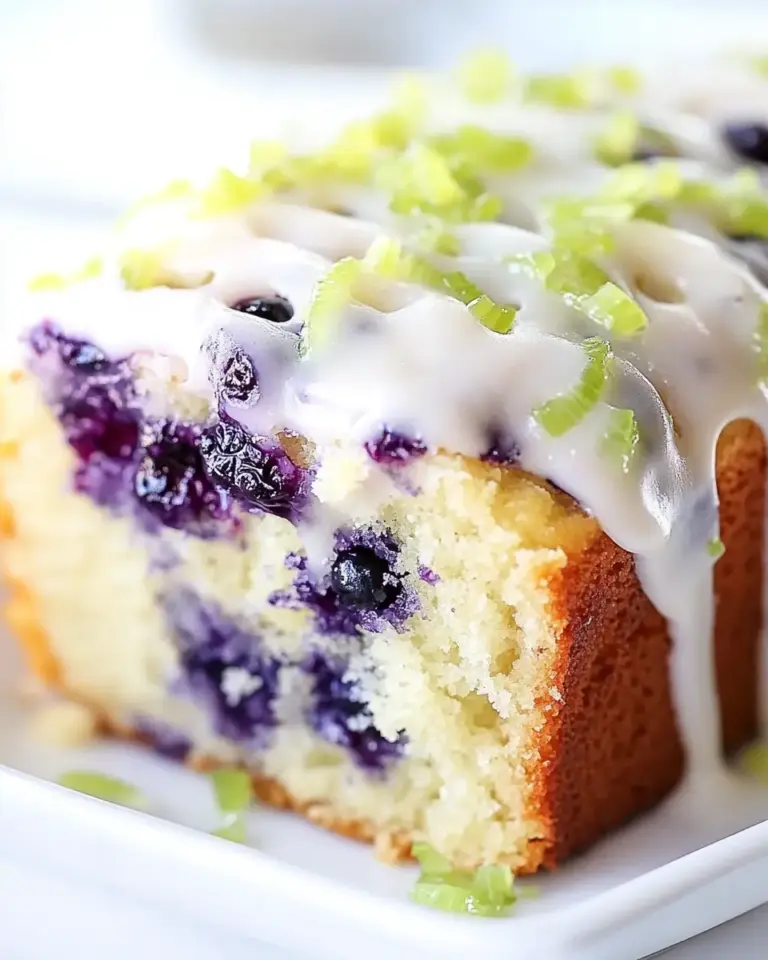 Homemade Moist Blueberry Lime Loaf Cake photo