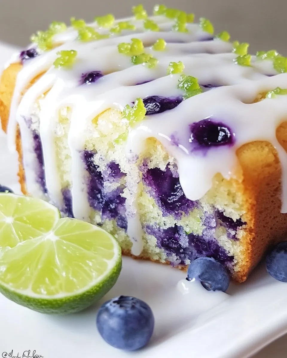 Classic Moist Blueberry Lime Loaf Cake image