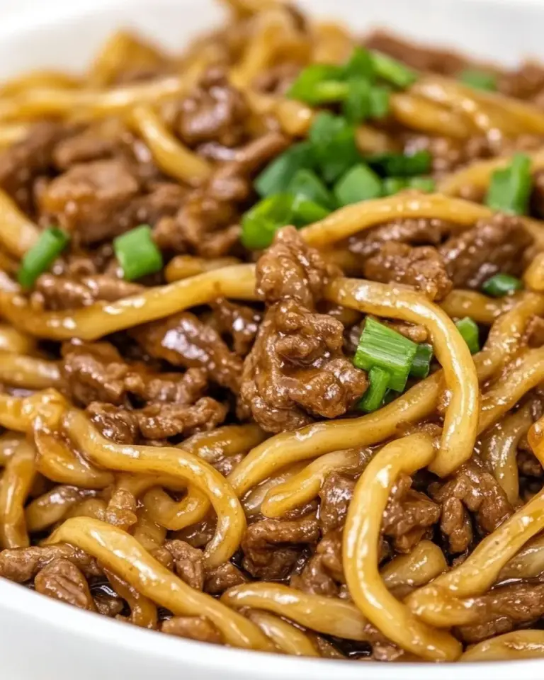 Homemade Mongolian Beef And Noodle Recipe photo