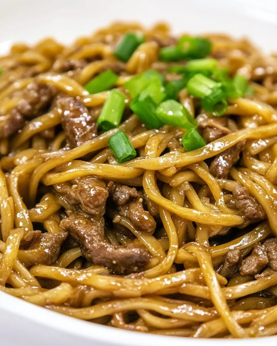 Delicious Mongolian Beef And Noodle Recipe recipe image