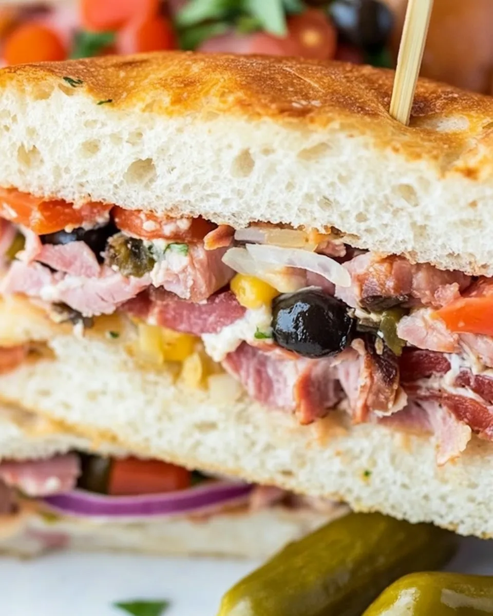Easy Muffaletta Sandwich recipe photo