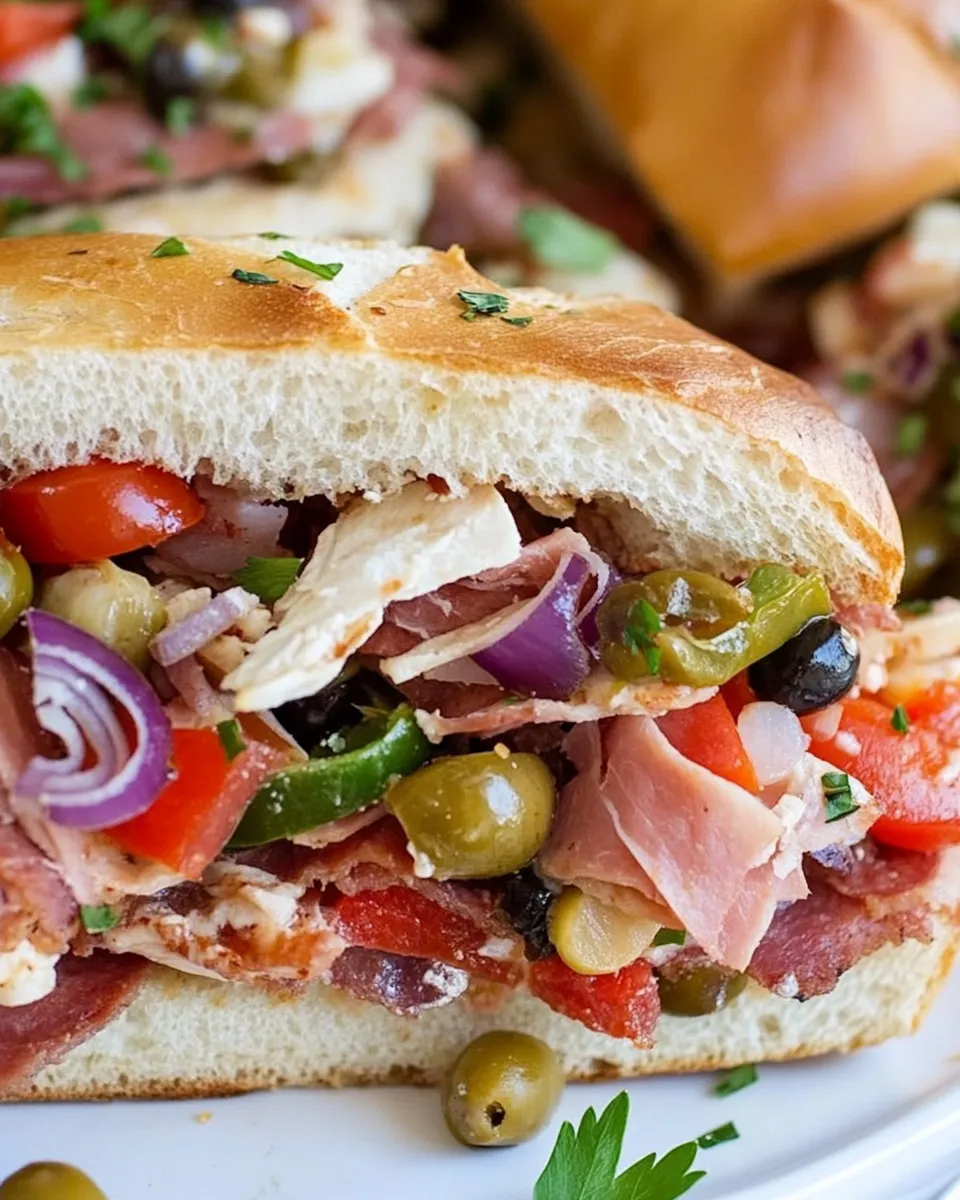Delicious Muffaletta Sandwich dish photo