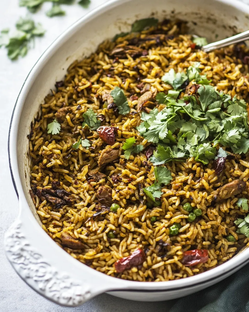 Delicious Mujadara Recipe (Lebanese Rice) shot