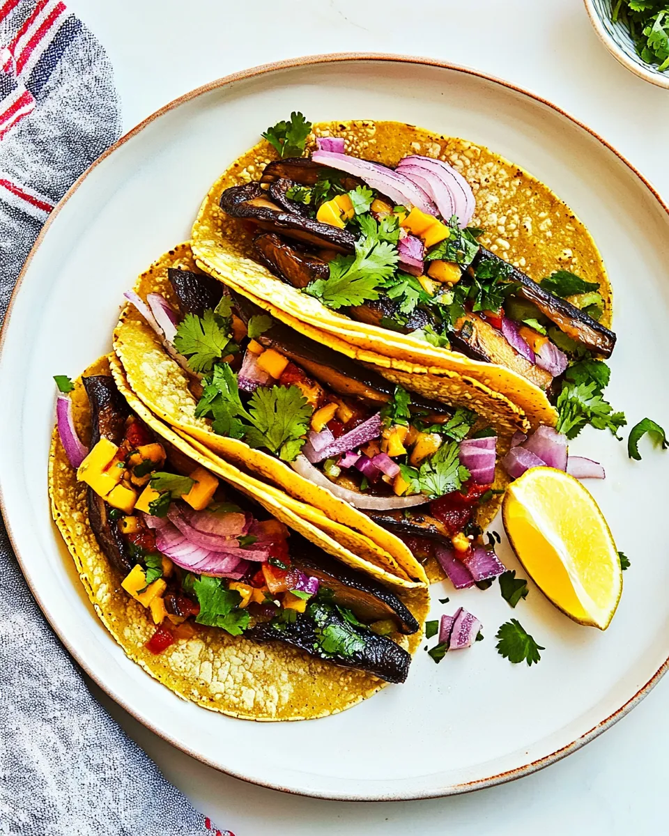 Easy Mushroom Tacos plate image