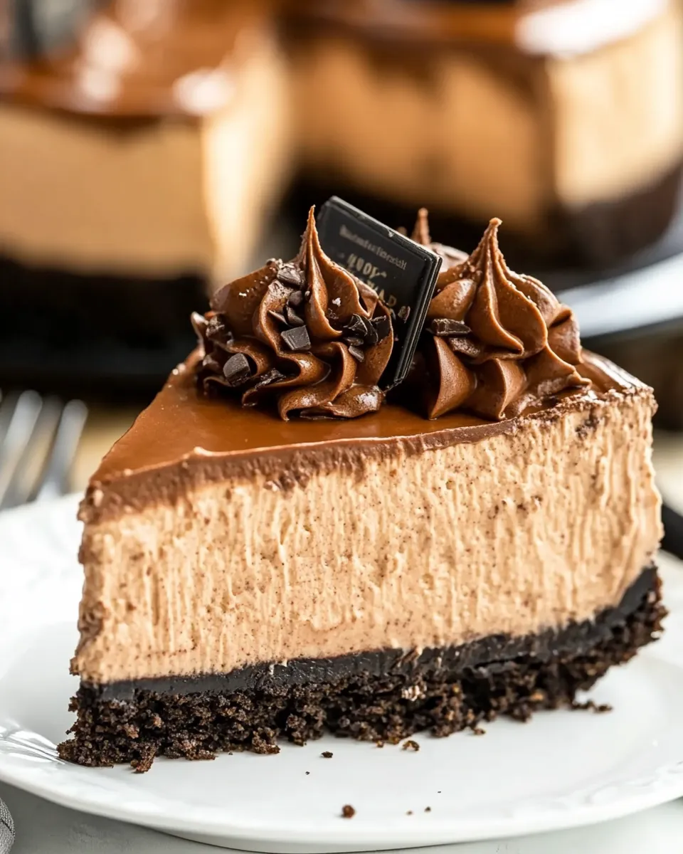 Delicious No-Bake Nutella Cheesecake plate image
