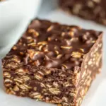 Homemade No Bake Chocolate Oat Bars photo