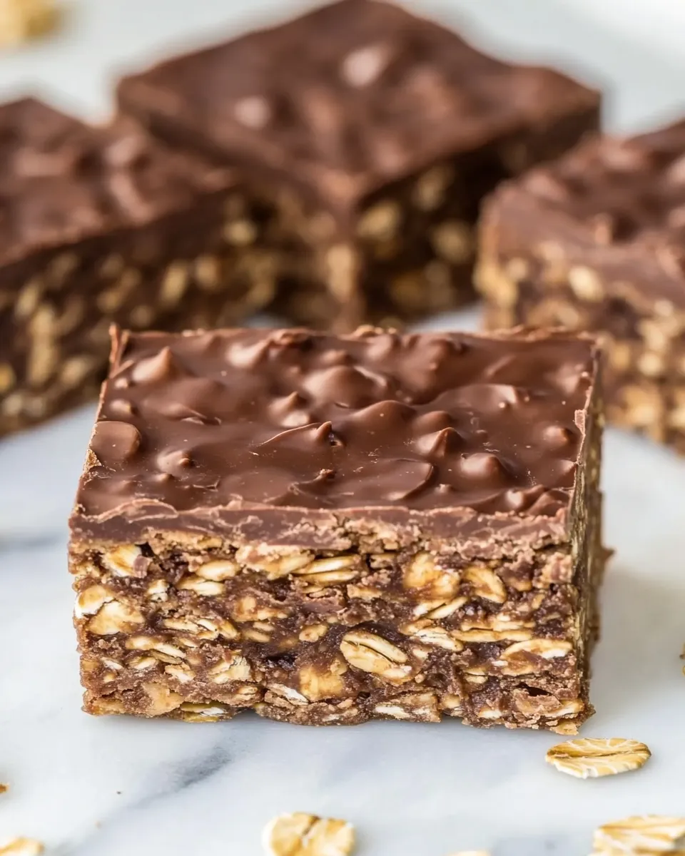 Easy No Bake Chocolate Oat Bars picture