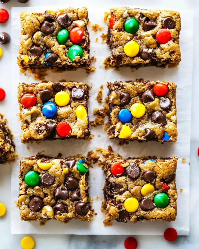 Homemade No Bake Monster Cookie Bars photo