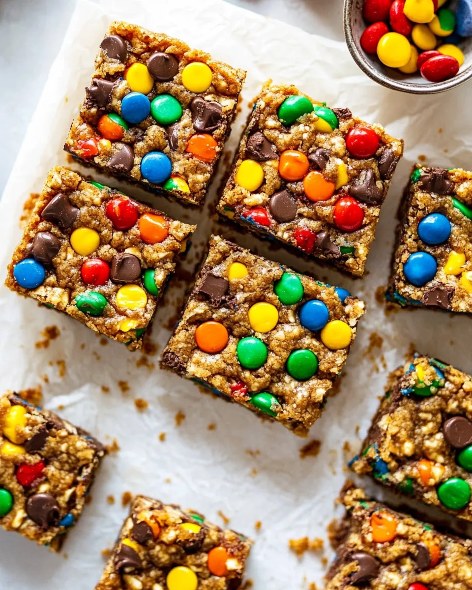 Classic No Bake Monster Cookie Bars image
