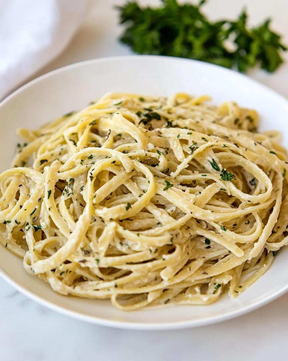 Homemade No Cream Italian Herb Pasta photo
