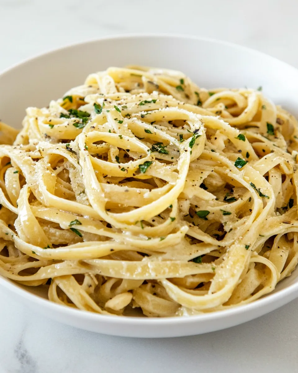 Delicious No Cream Italian Herb Pasta shot