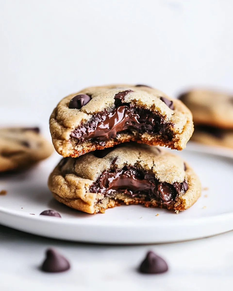 Classic Nutella Stuffed Chocolate Chip Cookies image