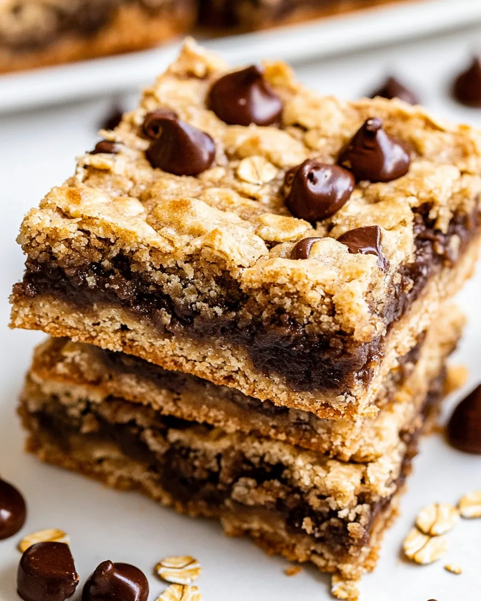 Delicious Oatmeal Cookie Bars plate image