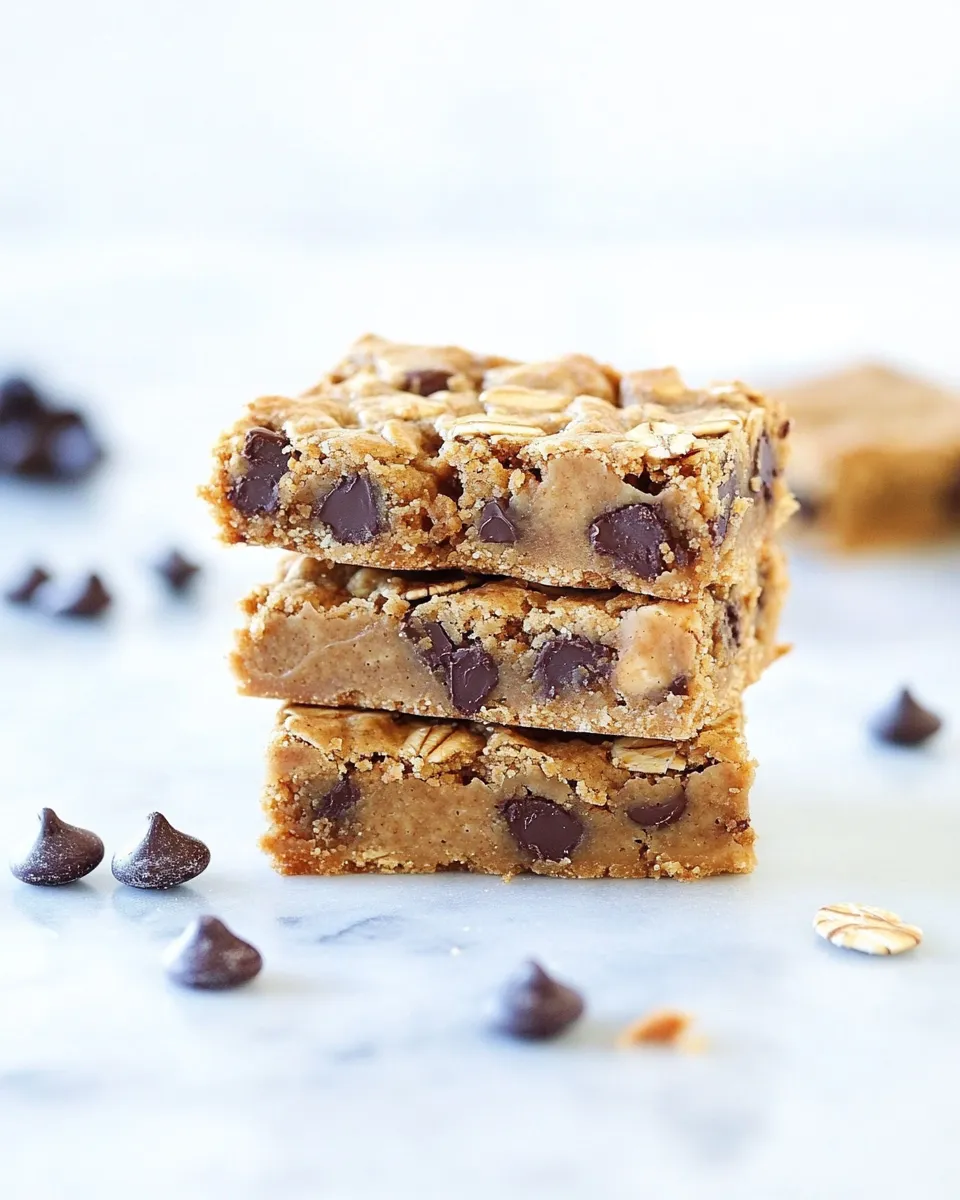 Easy Oatmeal Peanut Butter Cookie Bars recipe photo