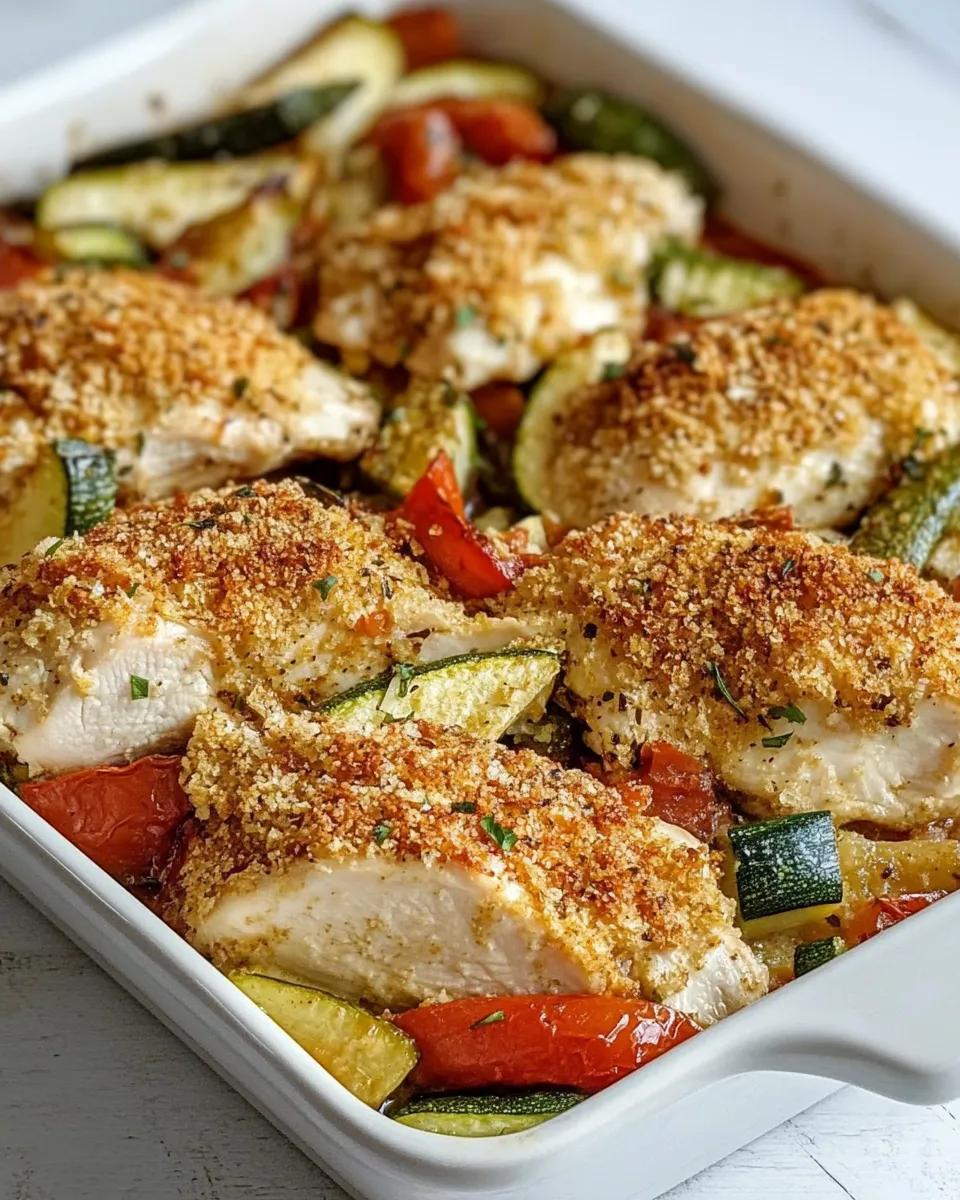 classic One-Dish Baked Chicken and Veggies image