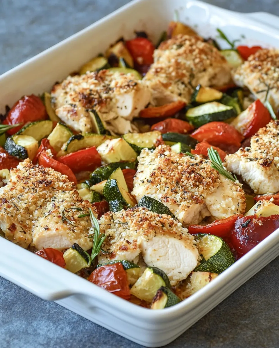 easy One-Dish Baked Chicken and Veggies recipe photo