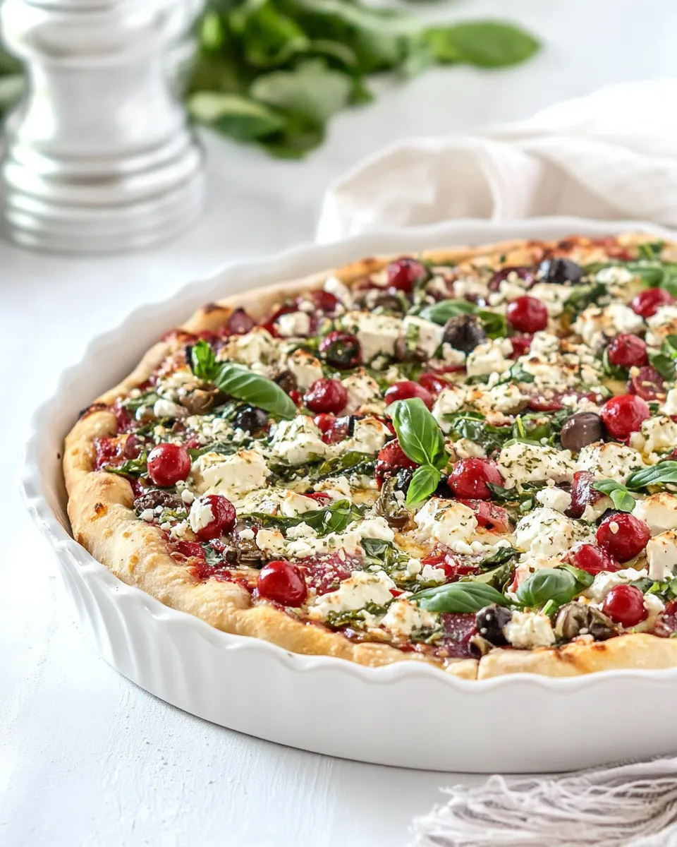 Homemade One-Dish Greek Pizza photo