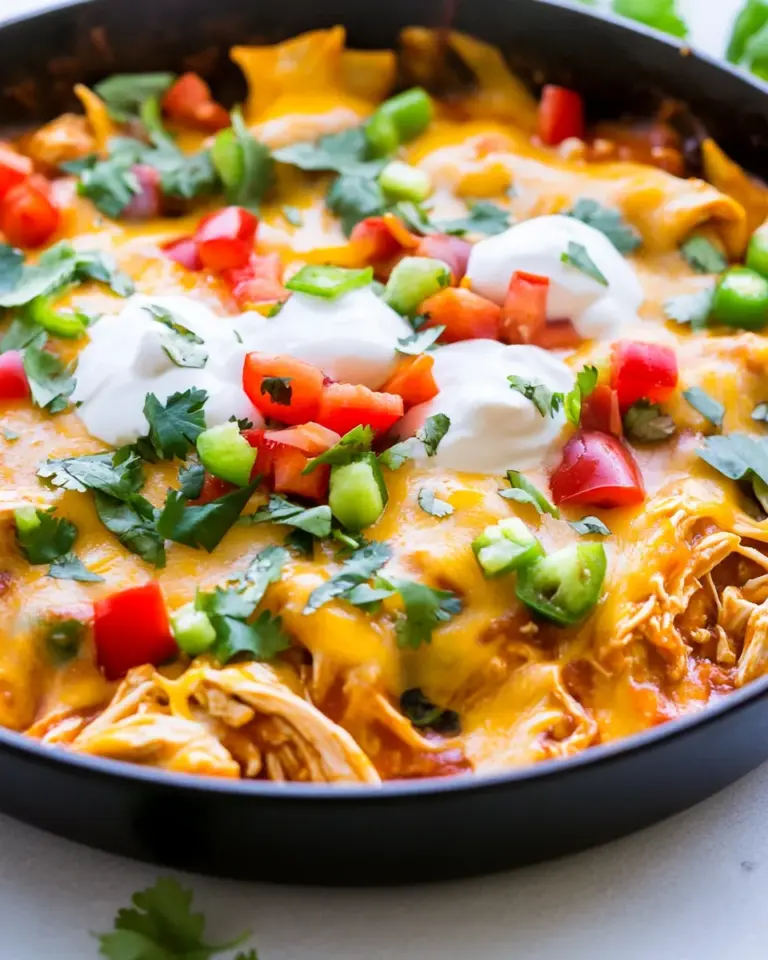 Homemade One-Pan Chicken Enchilada Skillet photo