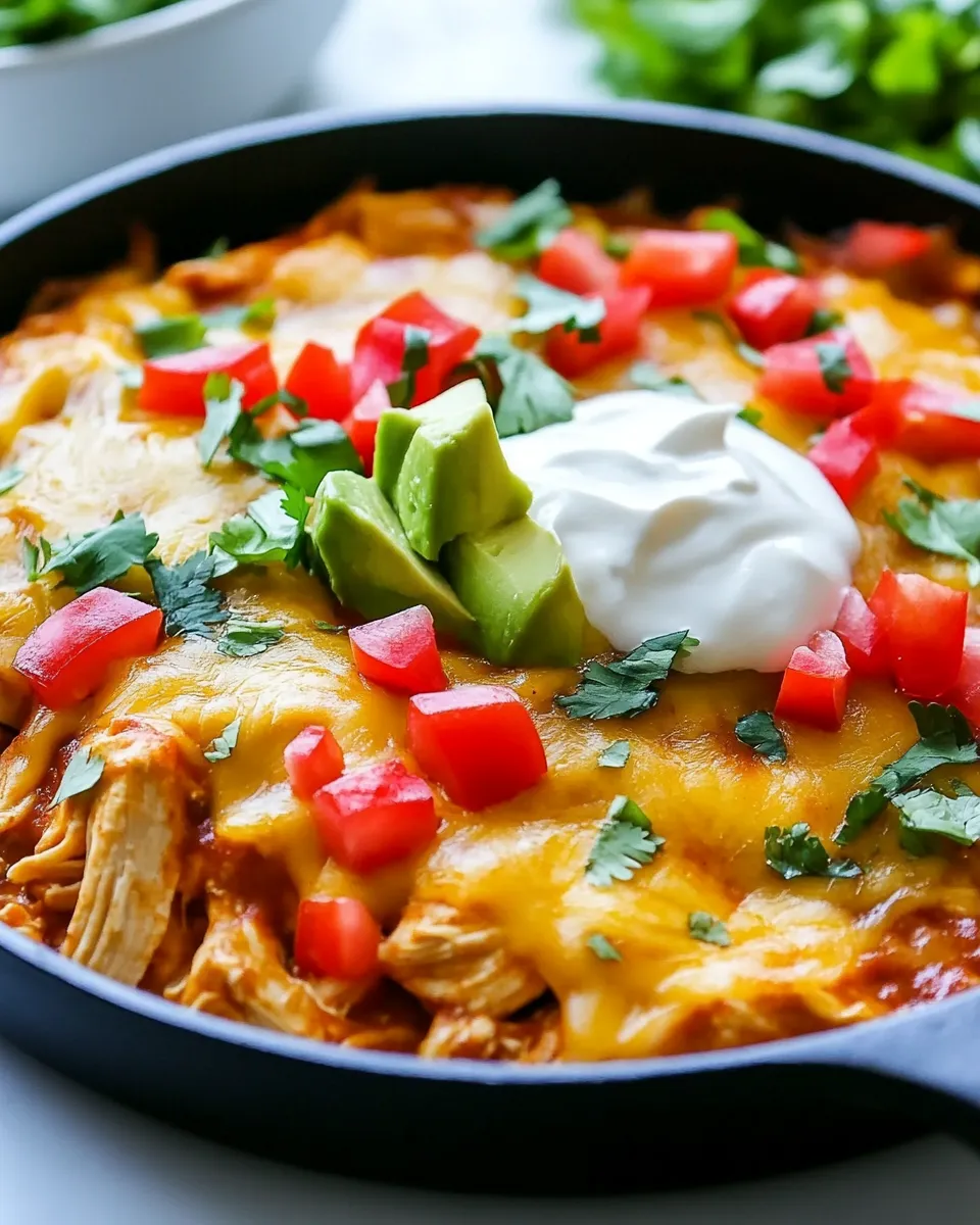 Classic One-Pan Chicken Enchilada Skillet image