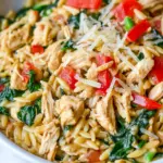 homemade One-Pan Chicken and Spinach Orzo photo