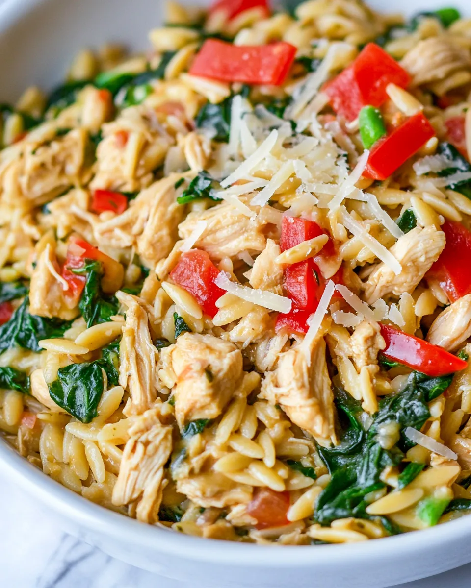 homemade One-Pan Chicken and Spinach Orzo photo