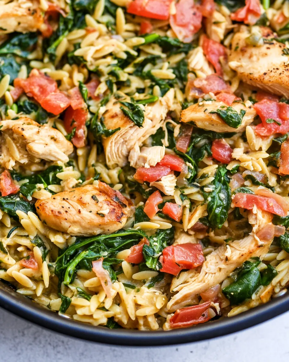 classic One-Pan Chicken and Spinach Orzo image