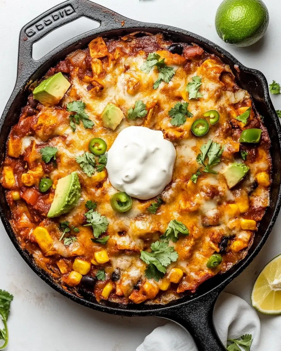 classic One-Skillet Vegetarian Enchilada Casserole image