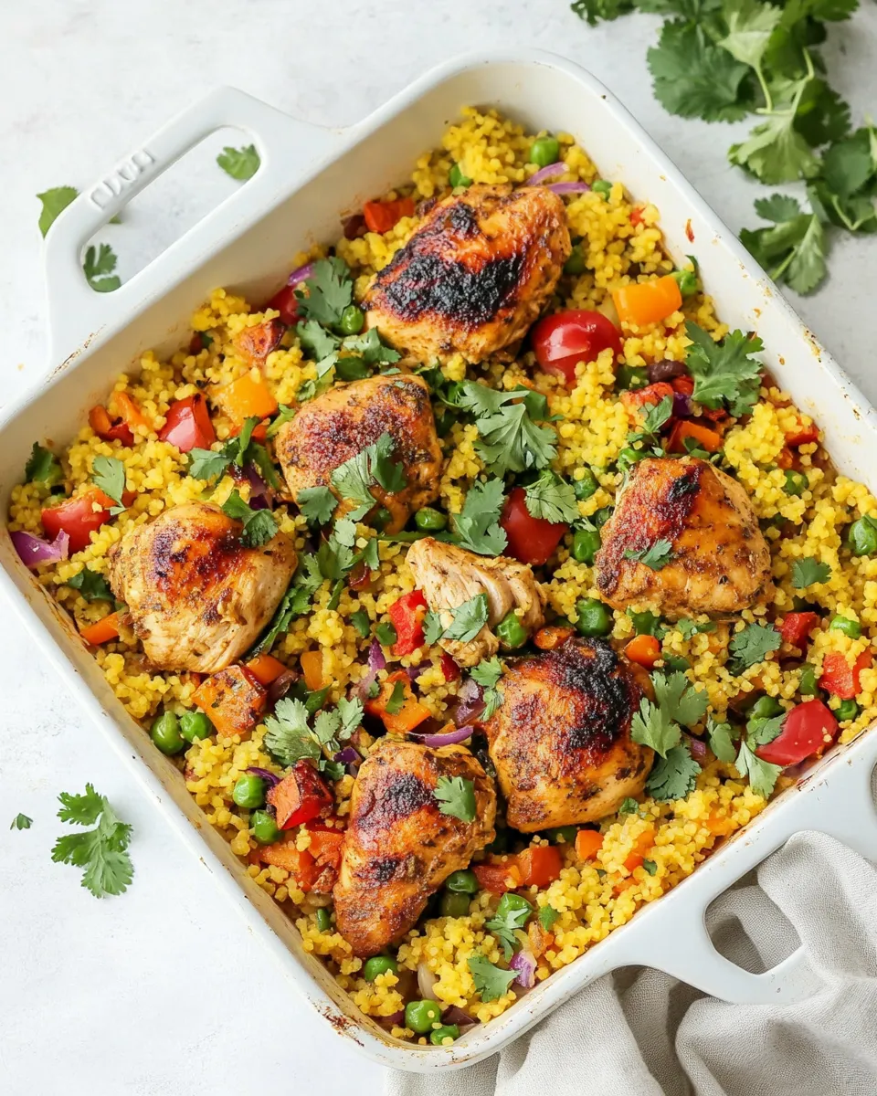 easy One Pan Moroccan Chicken and Couscous recipe photo