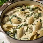 homemade One Pot Spinach Broccoli Ricotta Stuffed Shells. recipe photo