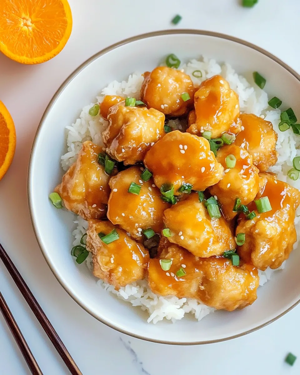 Delicious Orange Chicken Recipe shot