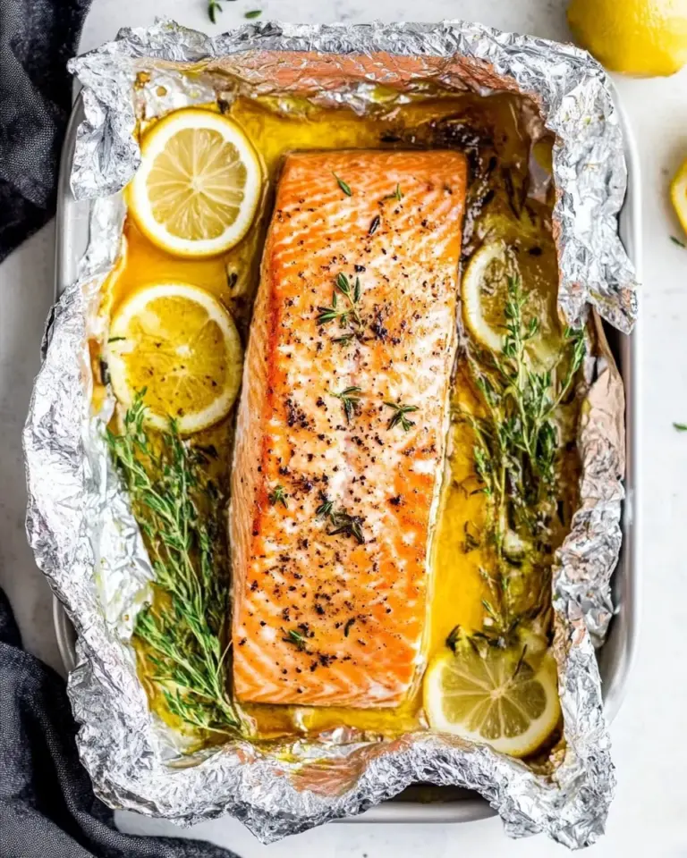 Homemade Oven Baked Salmon In Foil photo