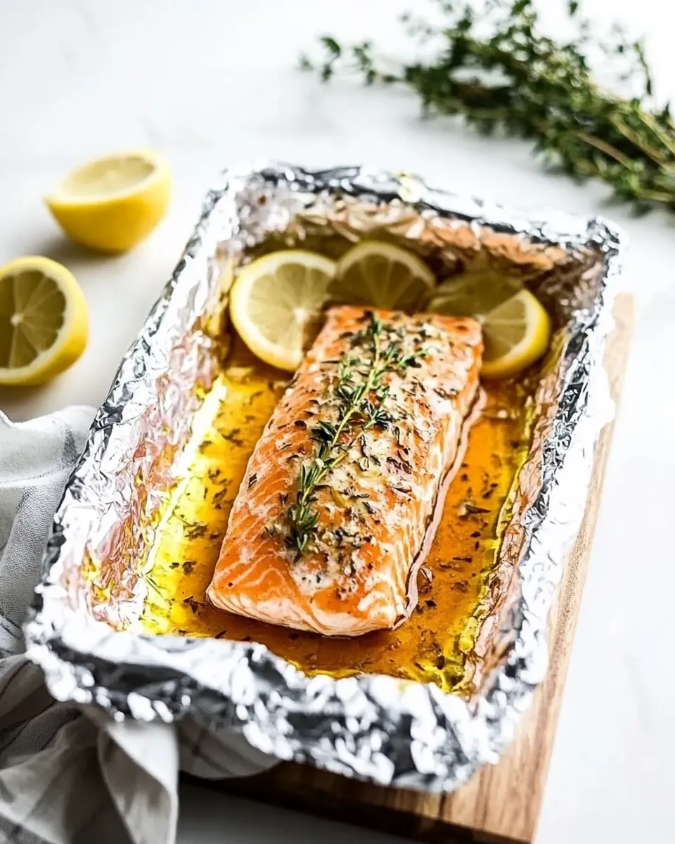 Easy Oven Baked Salmon In Foil recipe photo