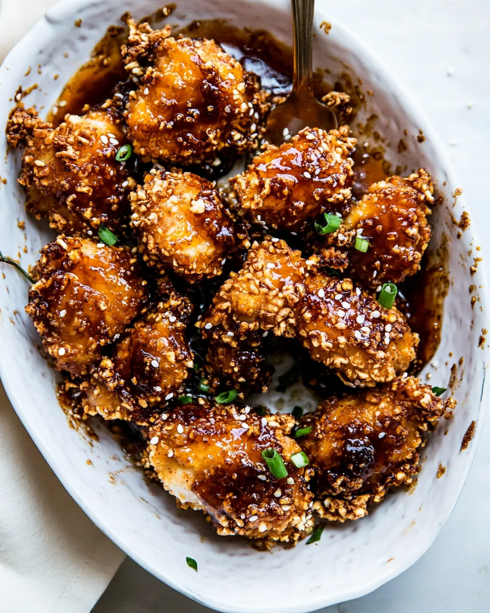 classic Oven Fried Southern Hot Honey Popcorn Chicken. image
