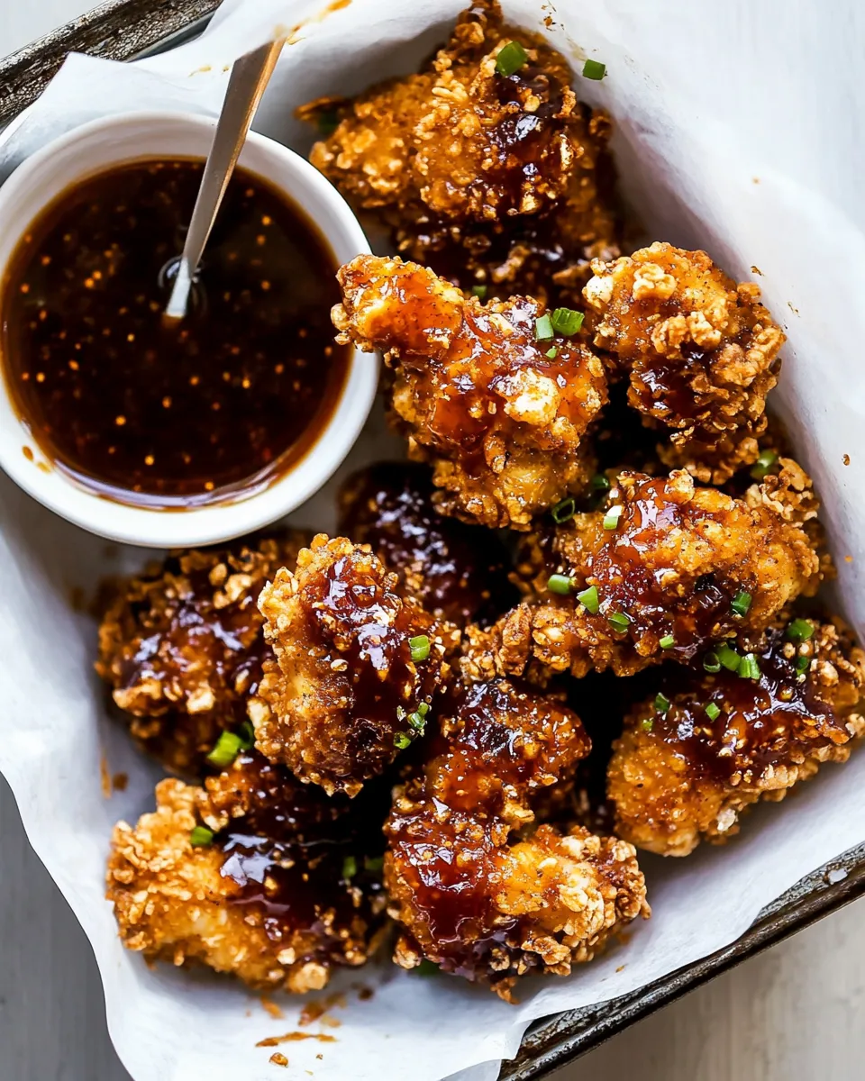 easy Oven Fried Southern Hot Honey Popcorn Chicken. picture