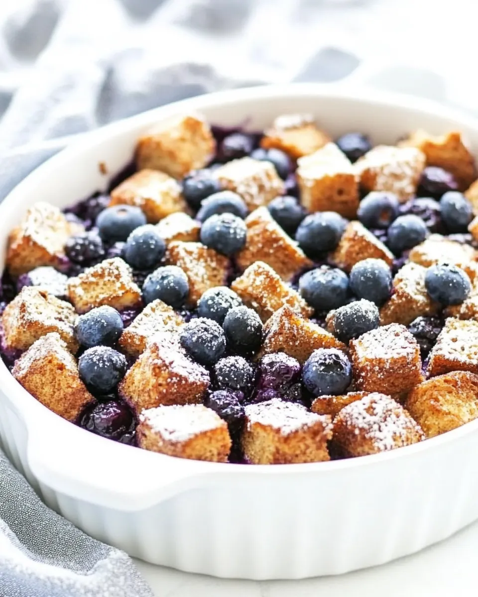 delicious Overnight Blueberry French Toast Casserole shot