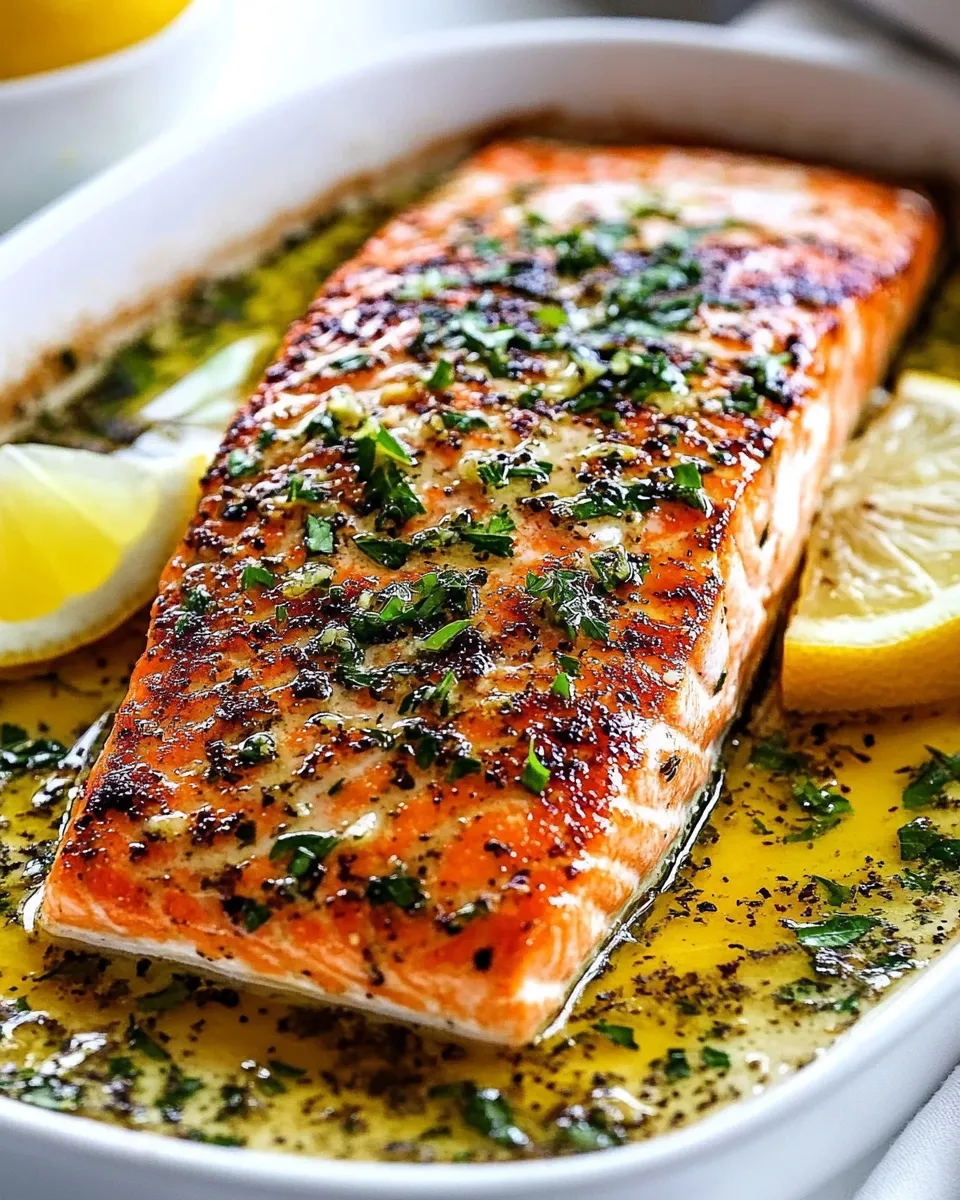 easy Pan Seared Salmon with Lemon Garlic Butter Sauce recipe image