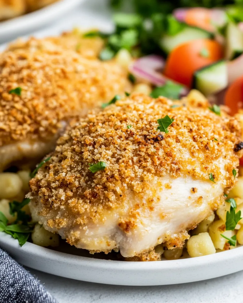 Delicious Parmesan Crusted Air Fryer Chicken Thighs dish photo