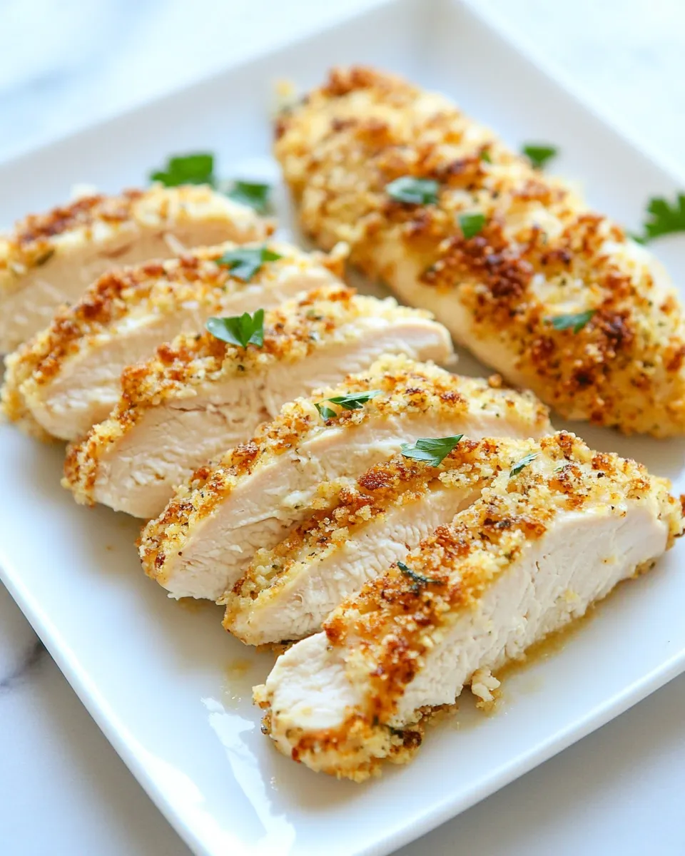 Delicious Parmesan Crusted Chicken Recipe plate image