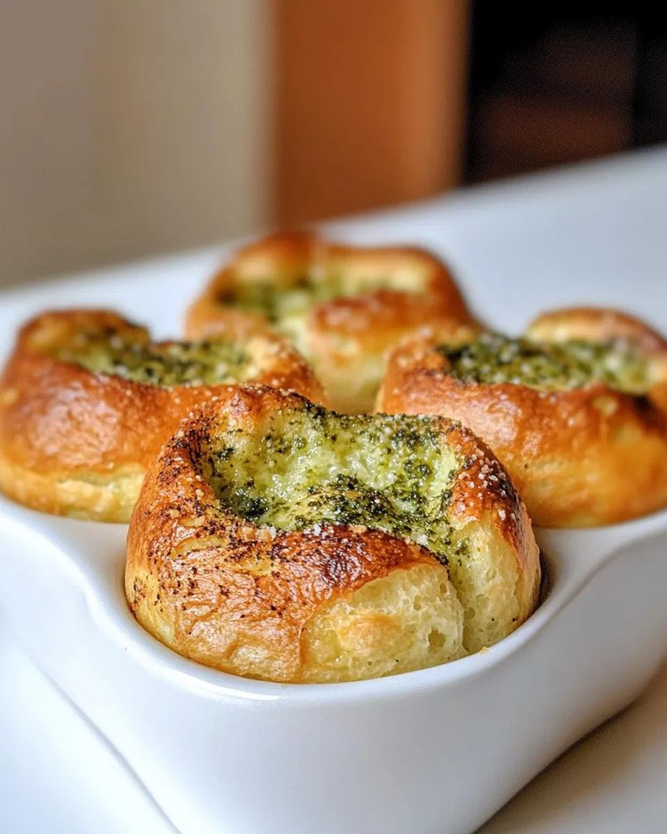Delicious Parmesan Popovers With Pesto plate image