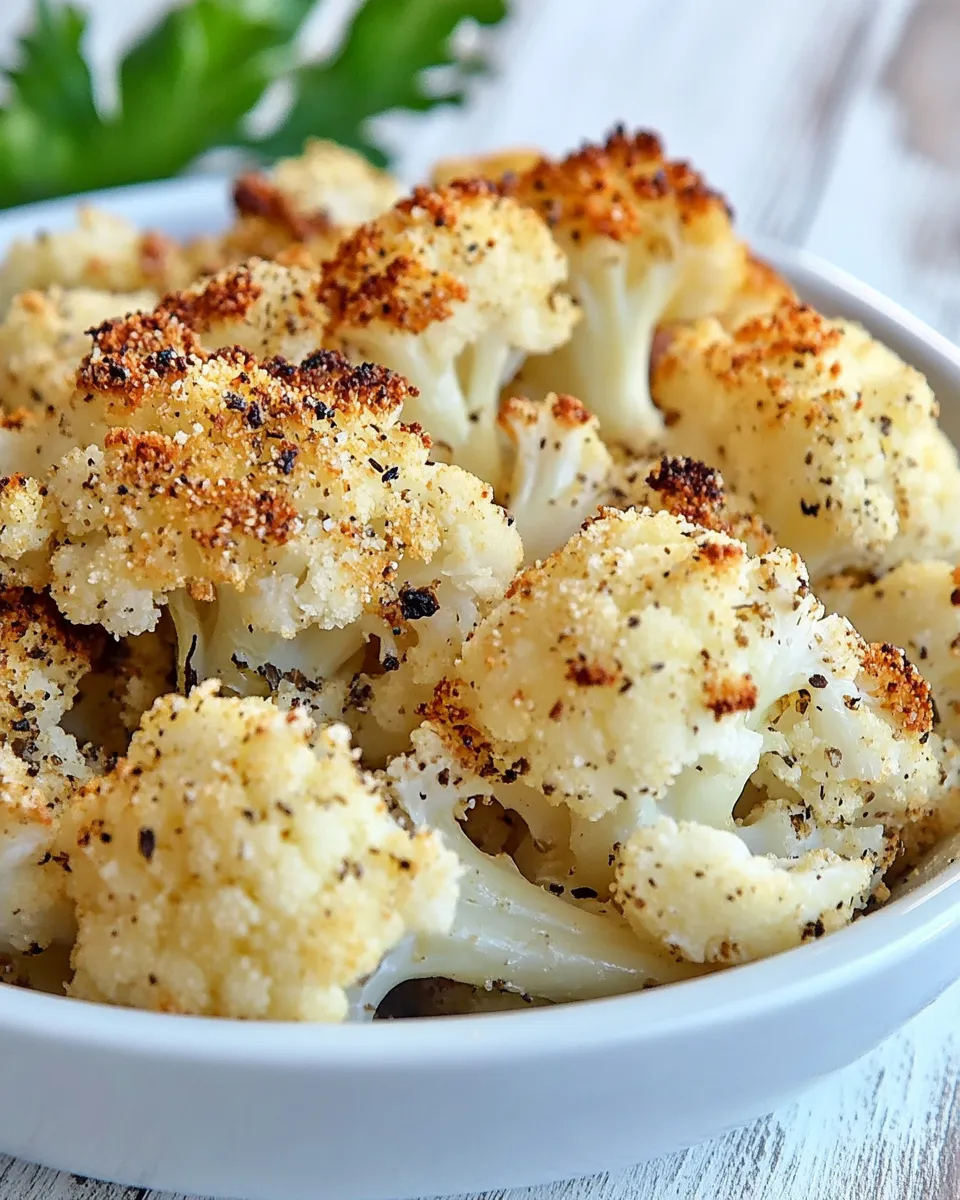 Delicious Parmesan Roasted Cauliflower Recipe dish photo