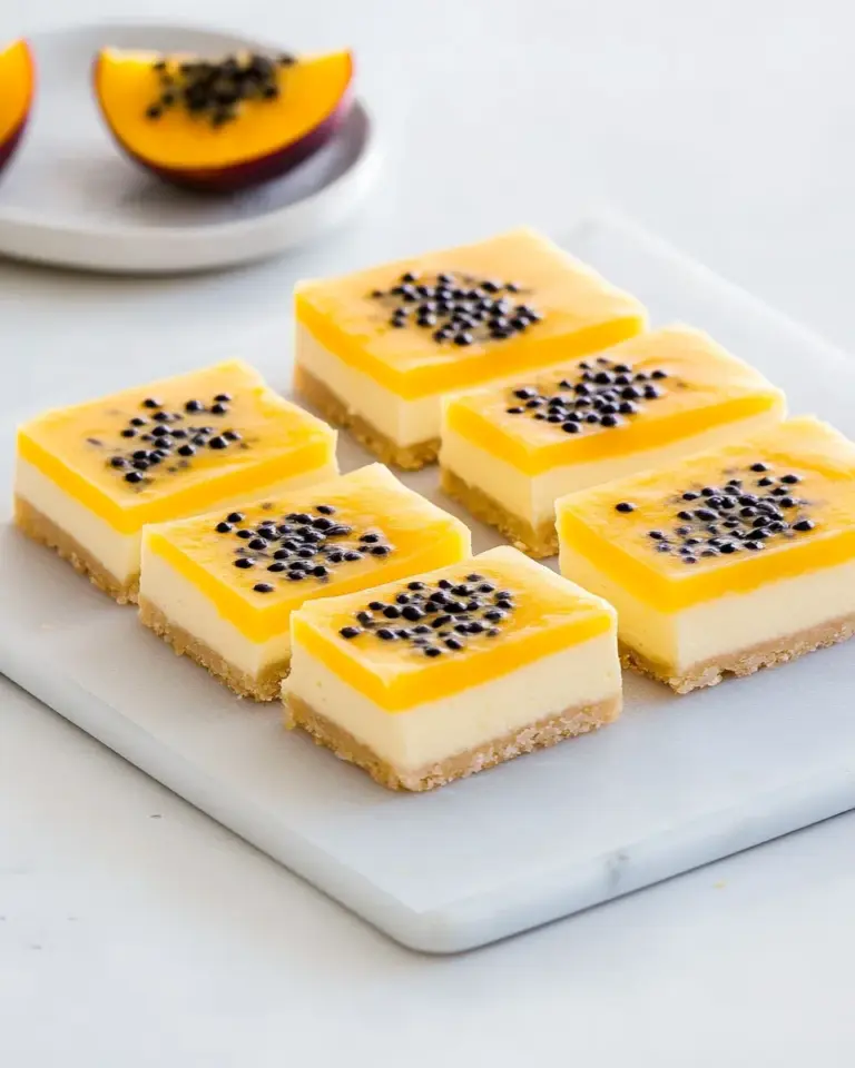Homemade Passionfruit Cheesecake Bars photo