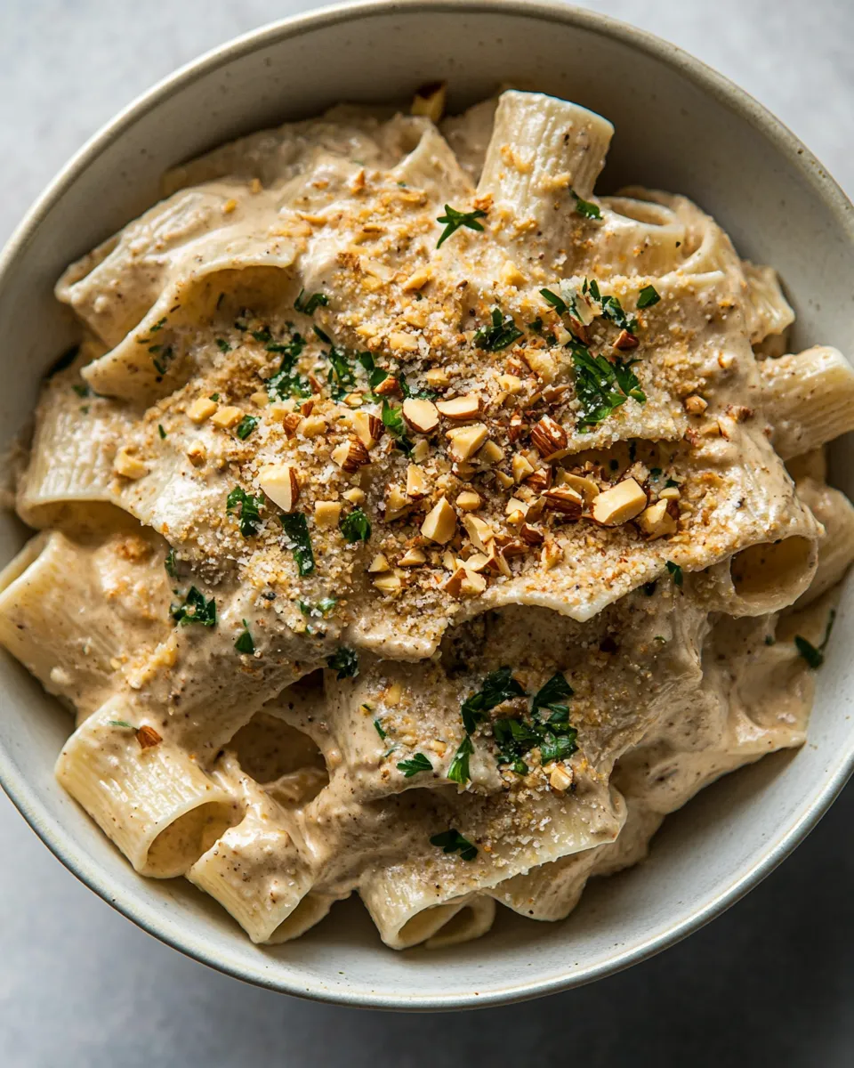 Delicious Pasta with Creamy Eggplant-Walnut Pasta Sauce shot