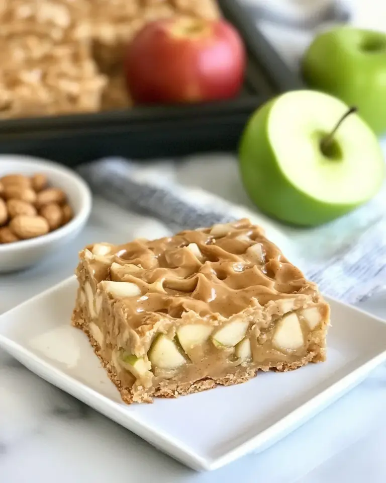 Homemade Peanut Butter Apple Bars photo