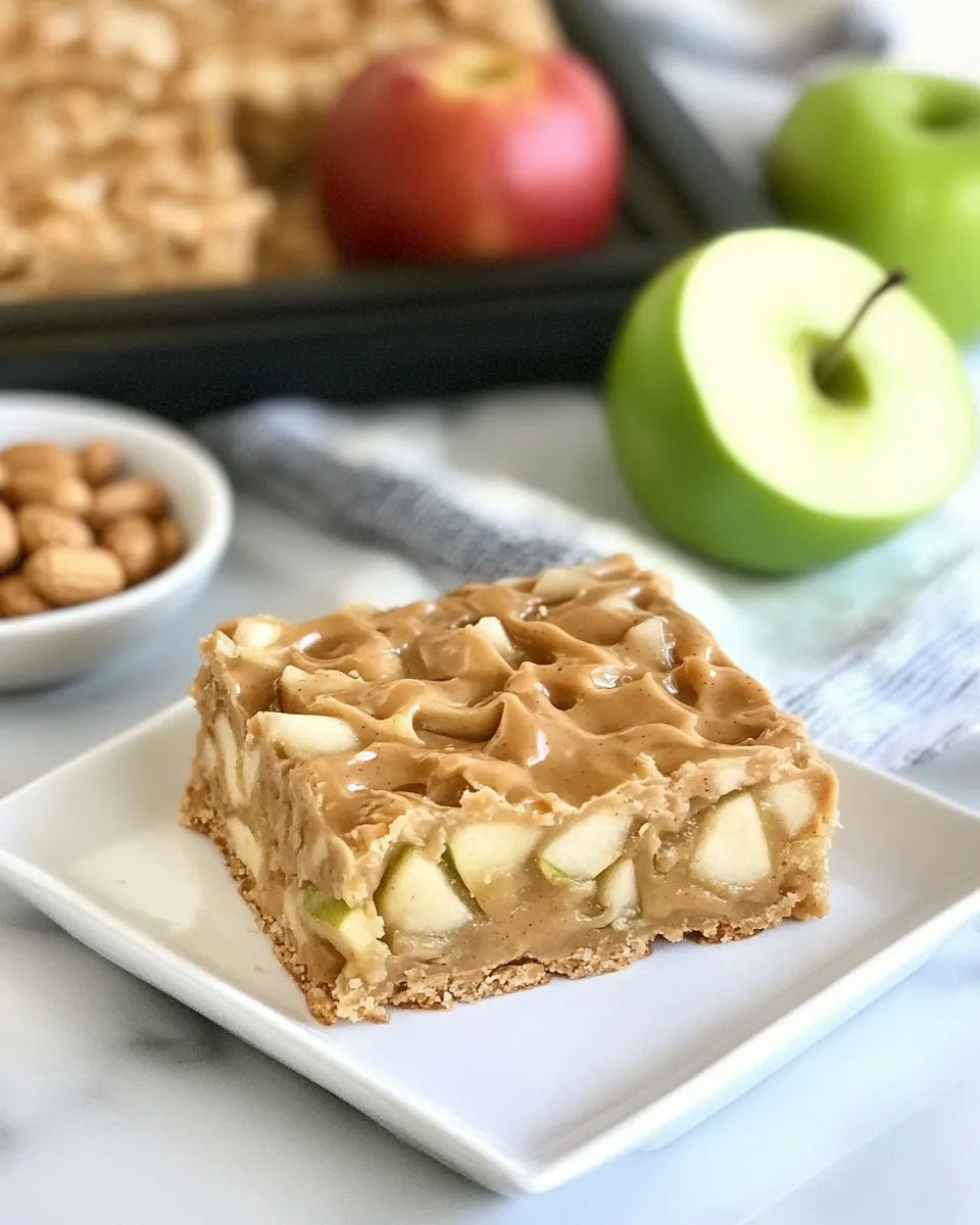 Homemade Peanut Butter Apple Bars photo
