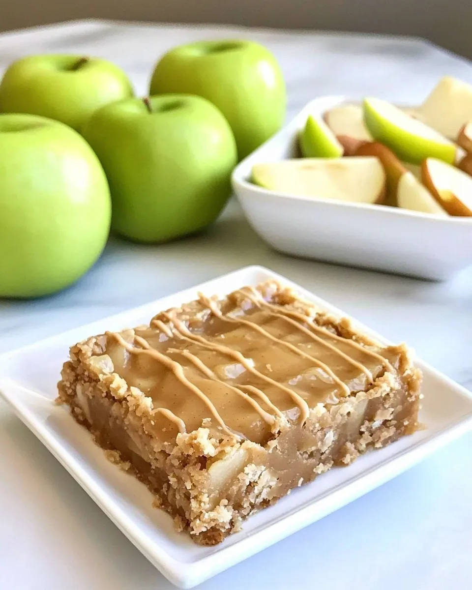 Classic Peanut Butter Apple Bars image
