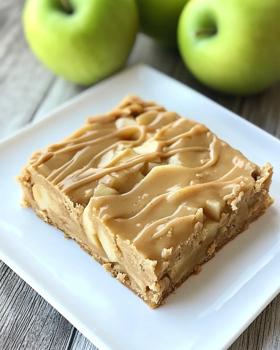 Easy Peanut Butter Apple Bars recipe photo