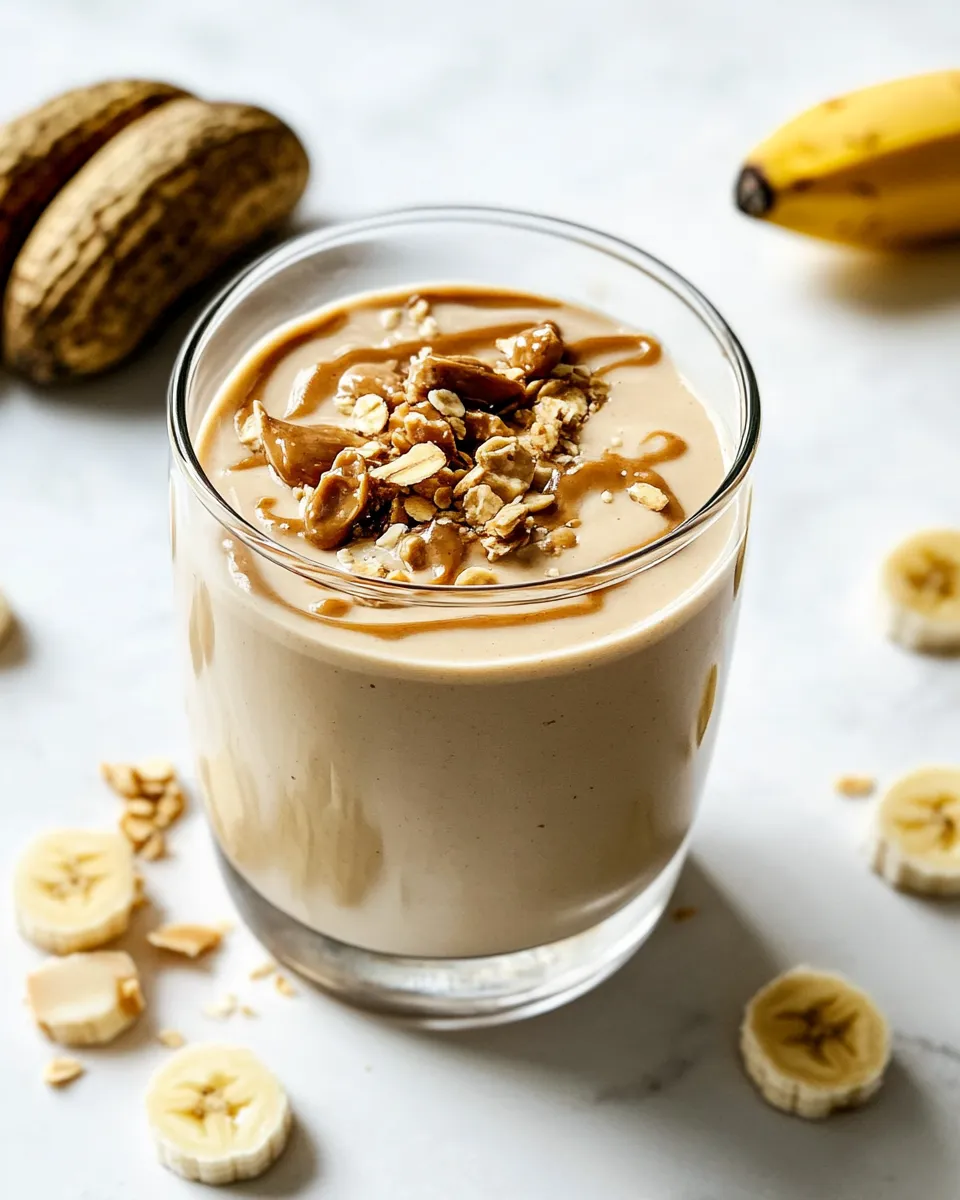 Homemade Peanut Butter Banana Smoothie photo