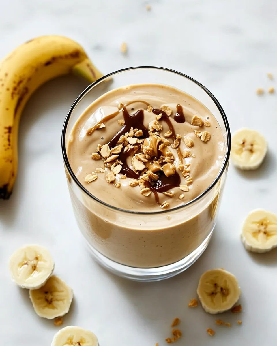 Delicious Peanut Butter Banana Smoothie shot