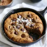 Homemade Peanut Butter Choc Chip Deep Dish Skillet Cookie (Low Fat) photo